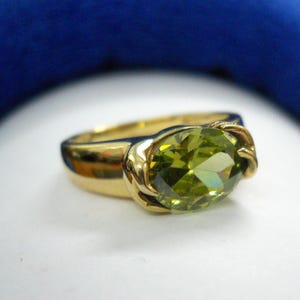Peridot Ring, Hand Design Bar Gemstone Ring, 925 Sterling Silver Ring, 18k Rose Gold Vermeil Ring, Handmade Ring, Wedding Ring, Gift For Her