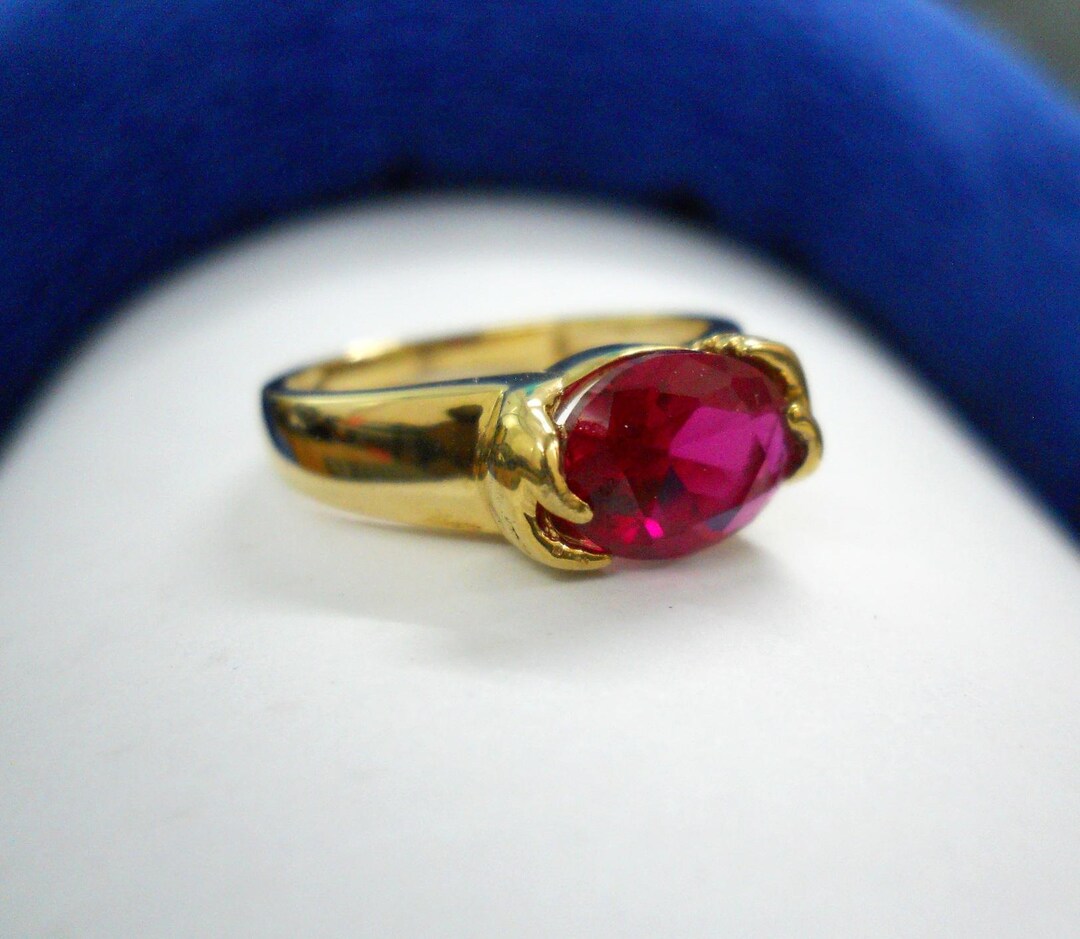 Ruby Ring, Hand Fingers Ring, Solid Sterling, Minimalist Ring,-five ...