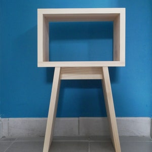 Solid wood bedside table
