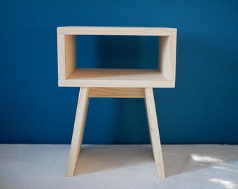 Solid wood bedside table