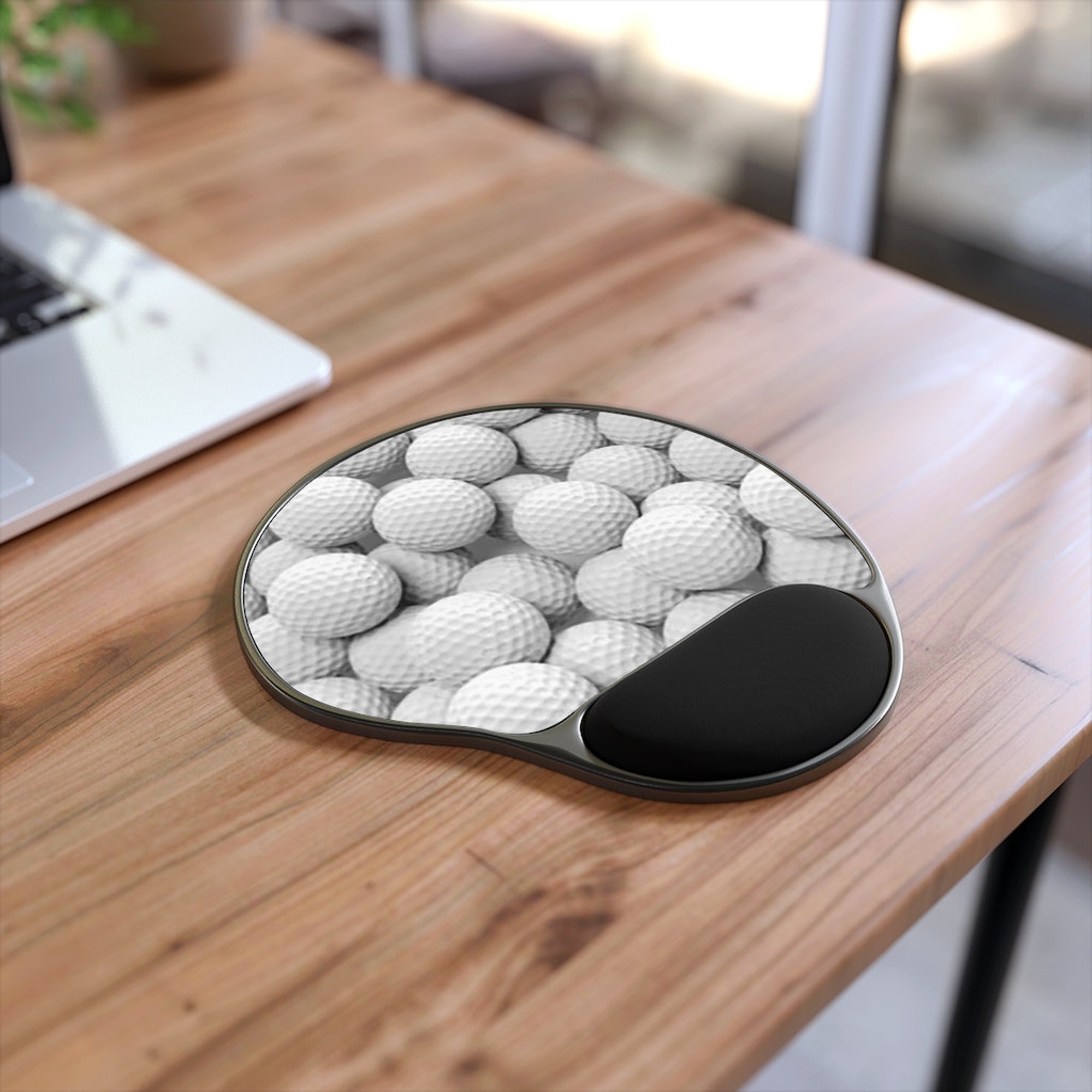 Golf Ball Mouse Pad With Wrist Rest