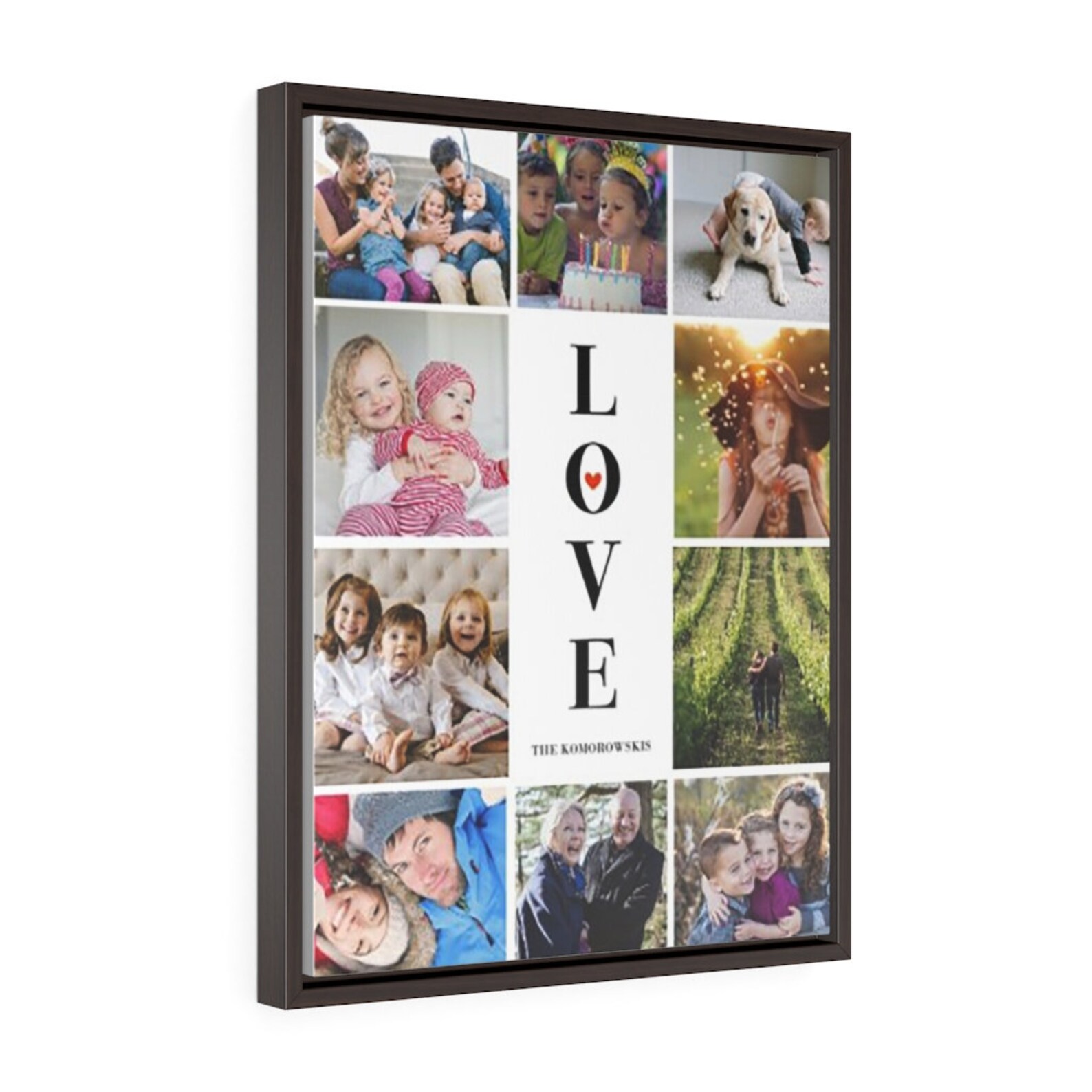 Personalized Photo collage Vertical Framed Premium Gallery Etsy