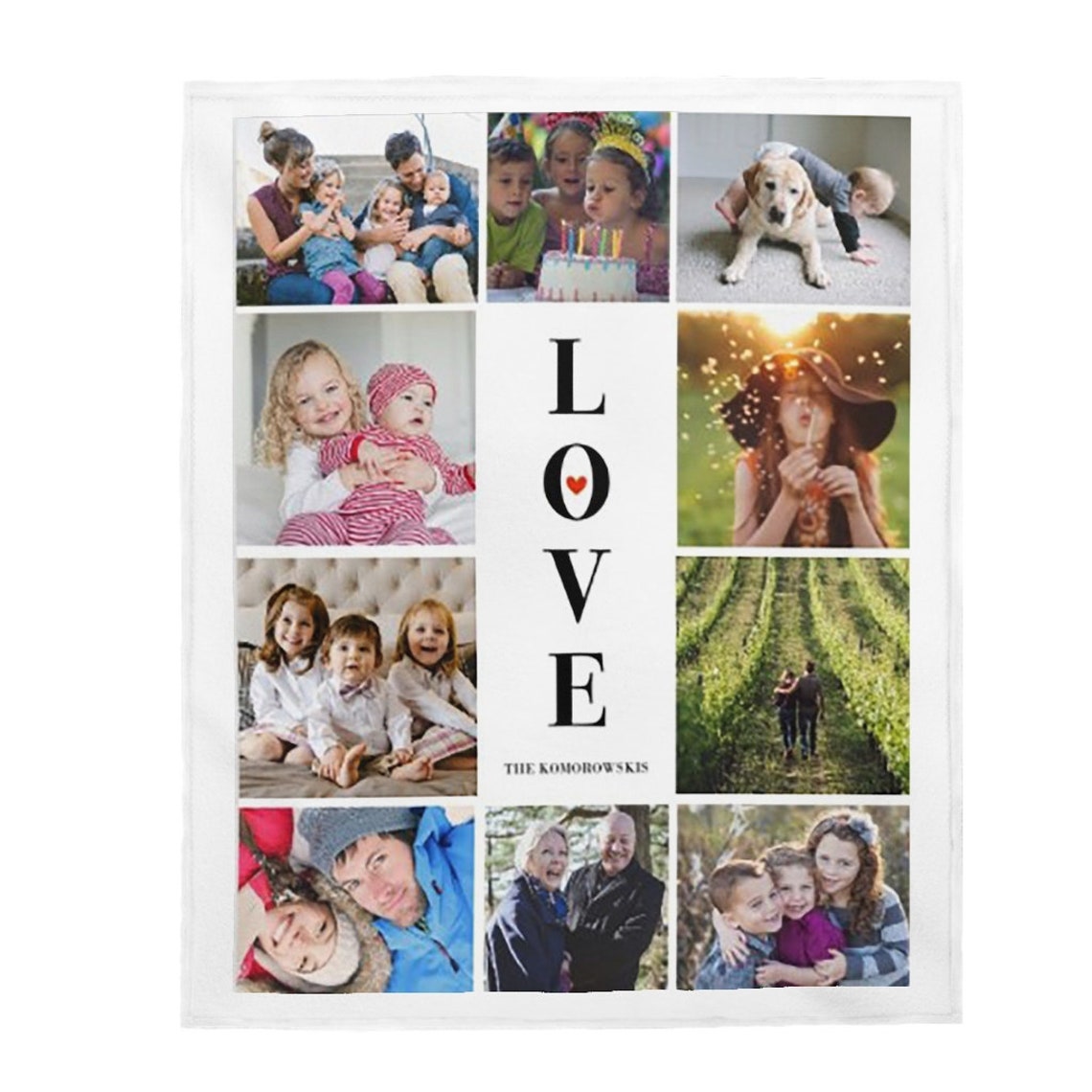 Personalized Photo collage blanket Family collage soft Etsy