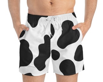Cow Print Swim Trunks Swimsuit 
