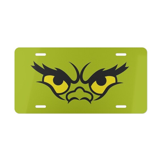 Grinch License Plate Vanity Plate Custom License Plate Car Etsy
