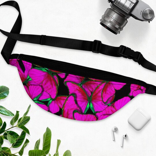 Pink Butterfly Fanny Pack