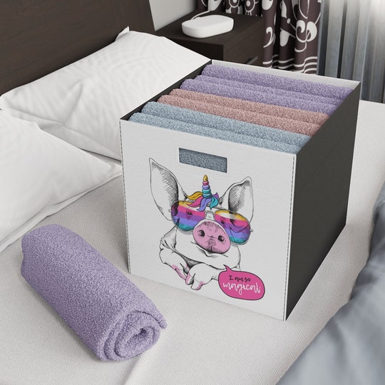 Disover Unicorn Pig Felt Storage Box