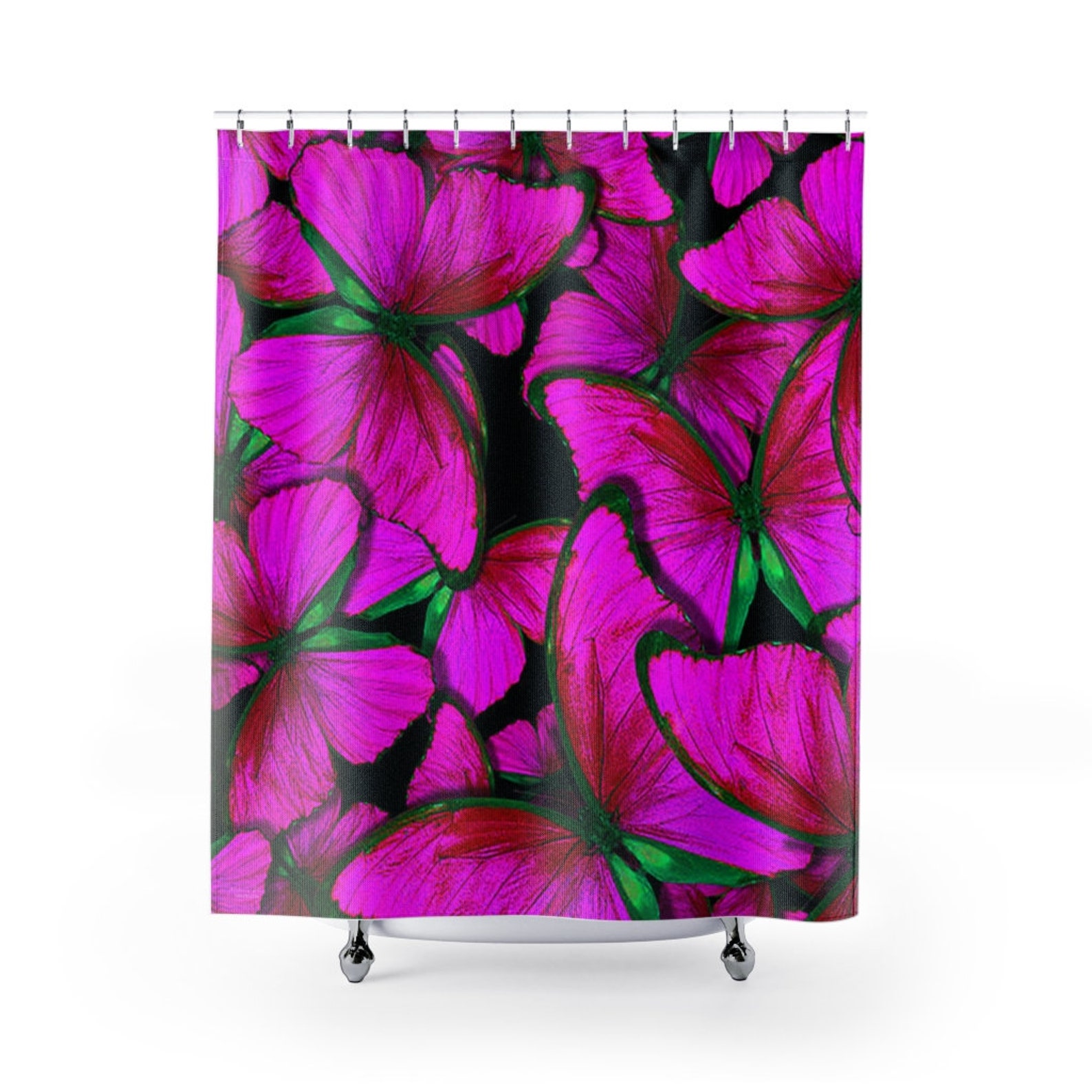 Butterfly shower curtain Shower Curtains printed curtains Etsy