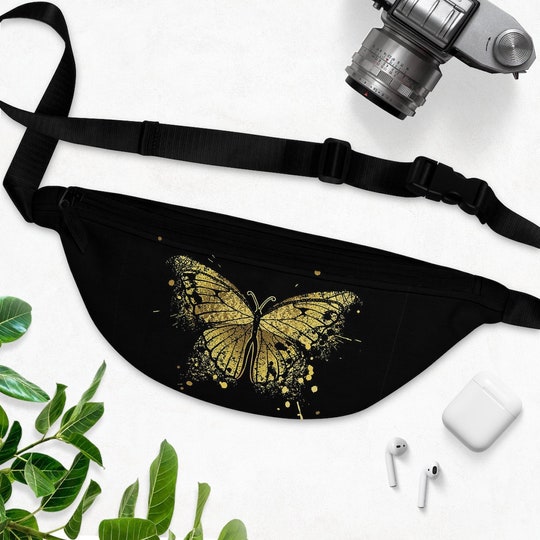 Gold Butterfly Fanny Pack