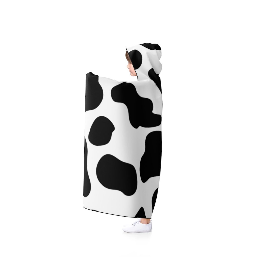Cow print Hooded Blanket, Custom blanket sold by Gaurav Goyal SKU 24116707 Printerval