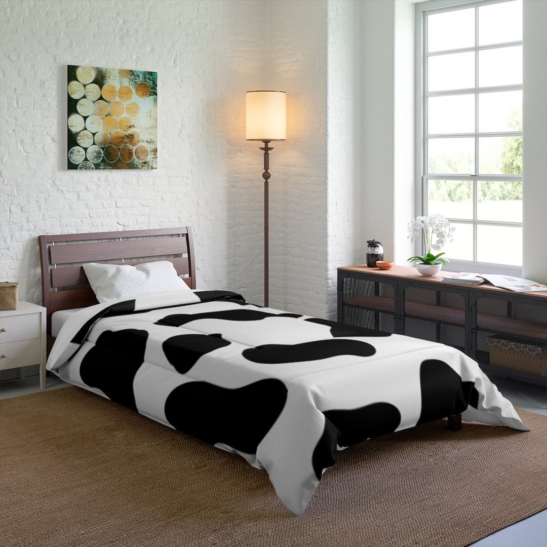 Cow Print Comforter Custom Printed Comforter Warm Etsy