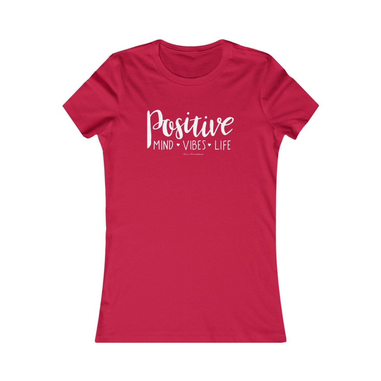 Positive Women's Fitted Graphic Tee Etsy