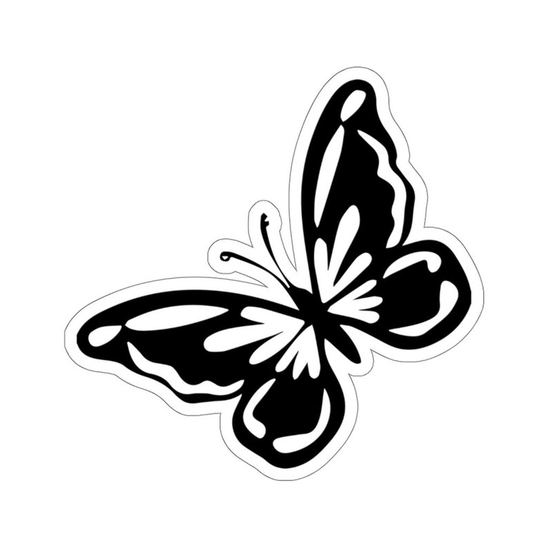 Butterfly Kisscut Sticker Decal Laptop Sticker Wall Etsy
