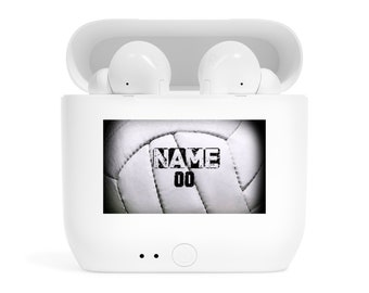 Personalized Volleyball Essos Wireless Earbuds, custom earbuds, headphones, wireless earbud, home gifts, personalized gift