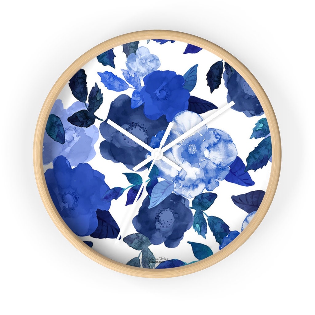 Flower Wall clock custom printed wall clock wall decor | Etsy