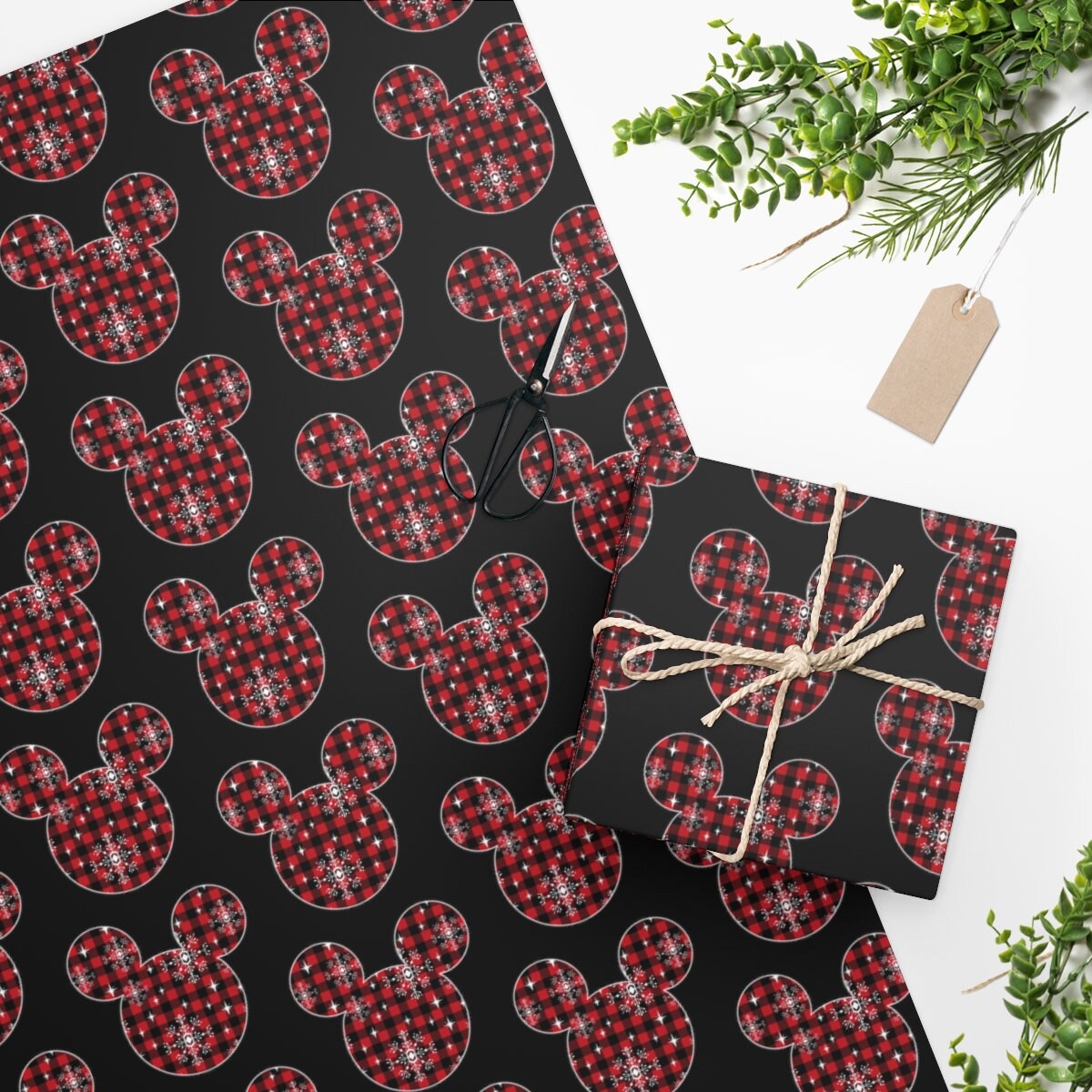 Mickey Mouse Wrapping Paper Party Decorations Custom Paper Etsy