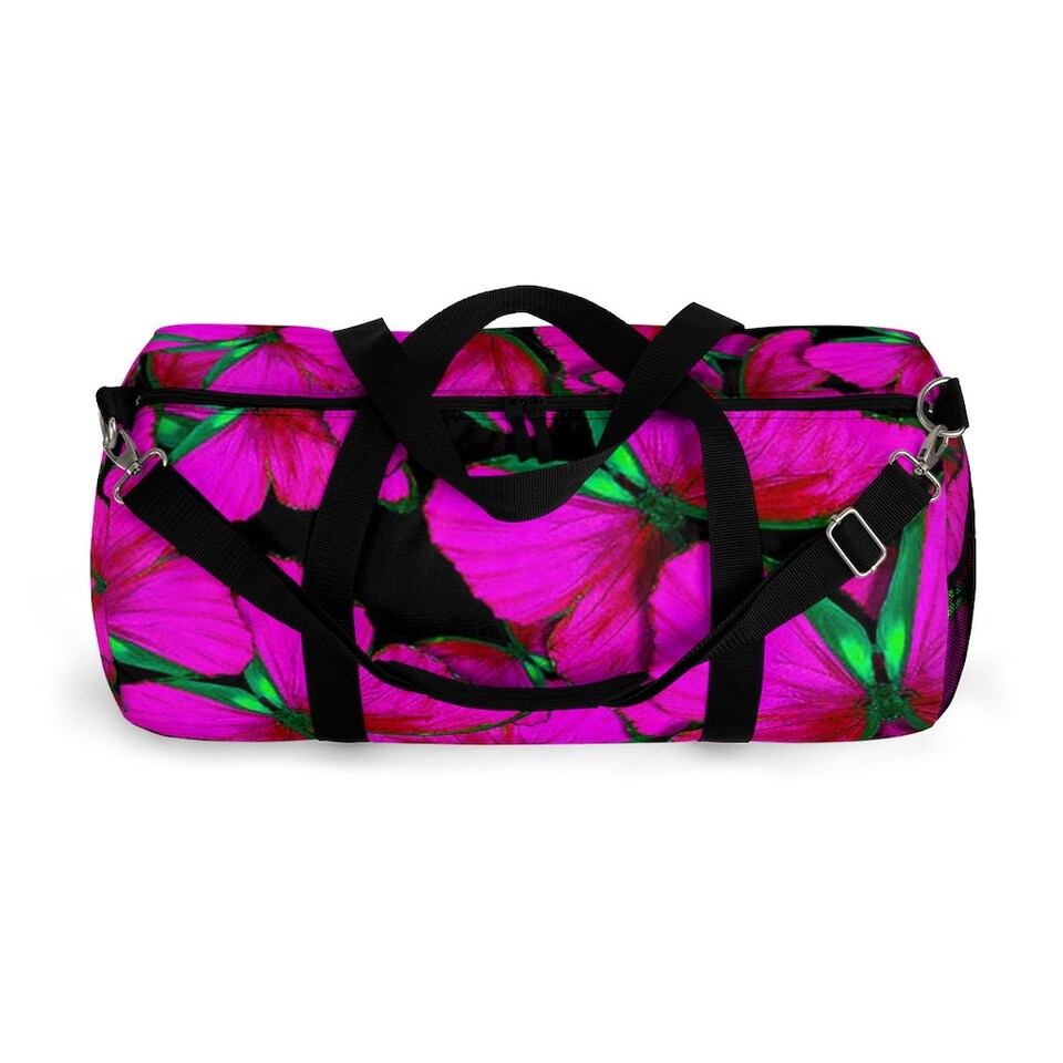 Pink Butterfly Duffel Bag