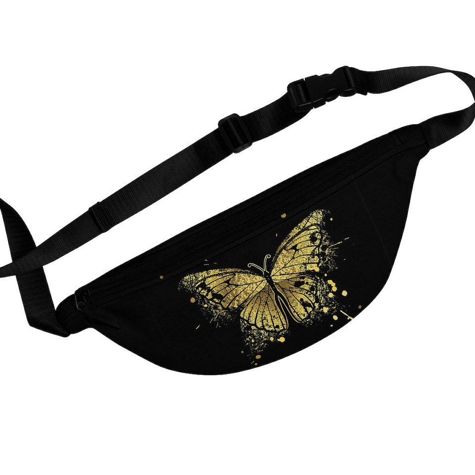 Gold Butterfly Fanny Pack
