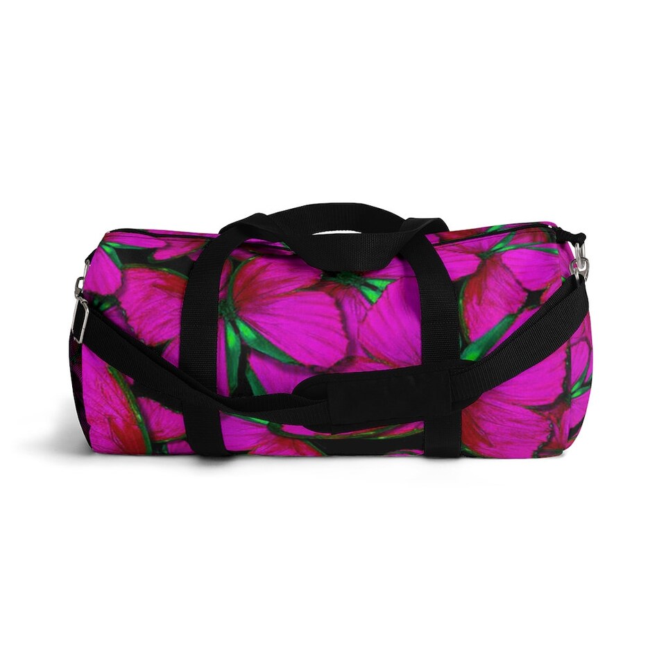 Pink Butterfly Duffel Bag