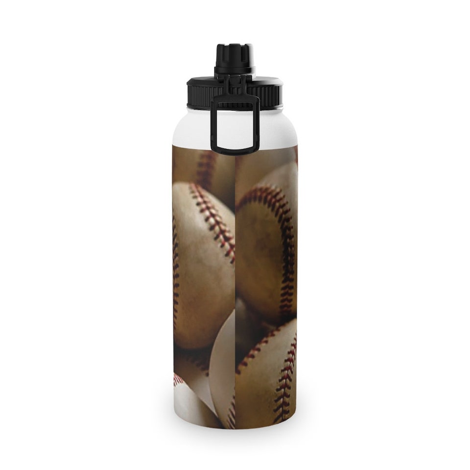 Discover Baseball Stainless Steel Water Bottle, Sports Lid