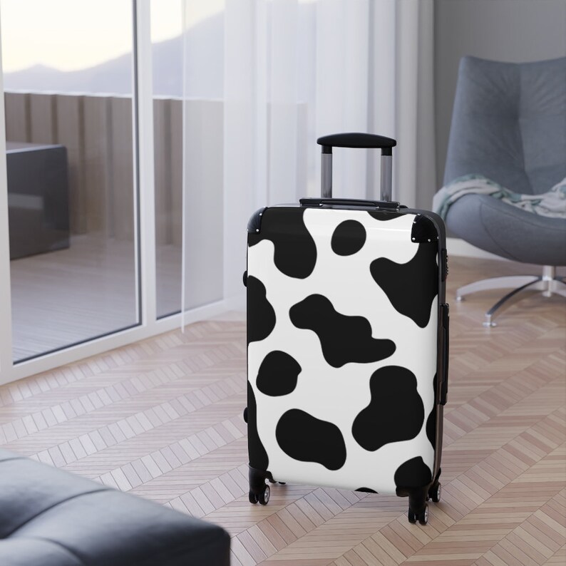 Cow Print Donut Suitcase Cabin Suitcase Custom Suitcase - Etsy