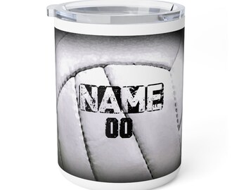 Personalized Volleyball Insulated Coffee Mug, 10oz, custom mug, printed mug, home gifts, drinkware, gifts