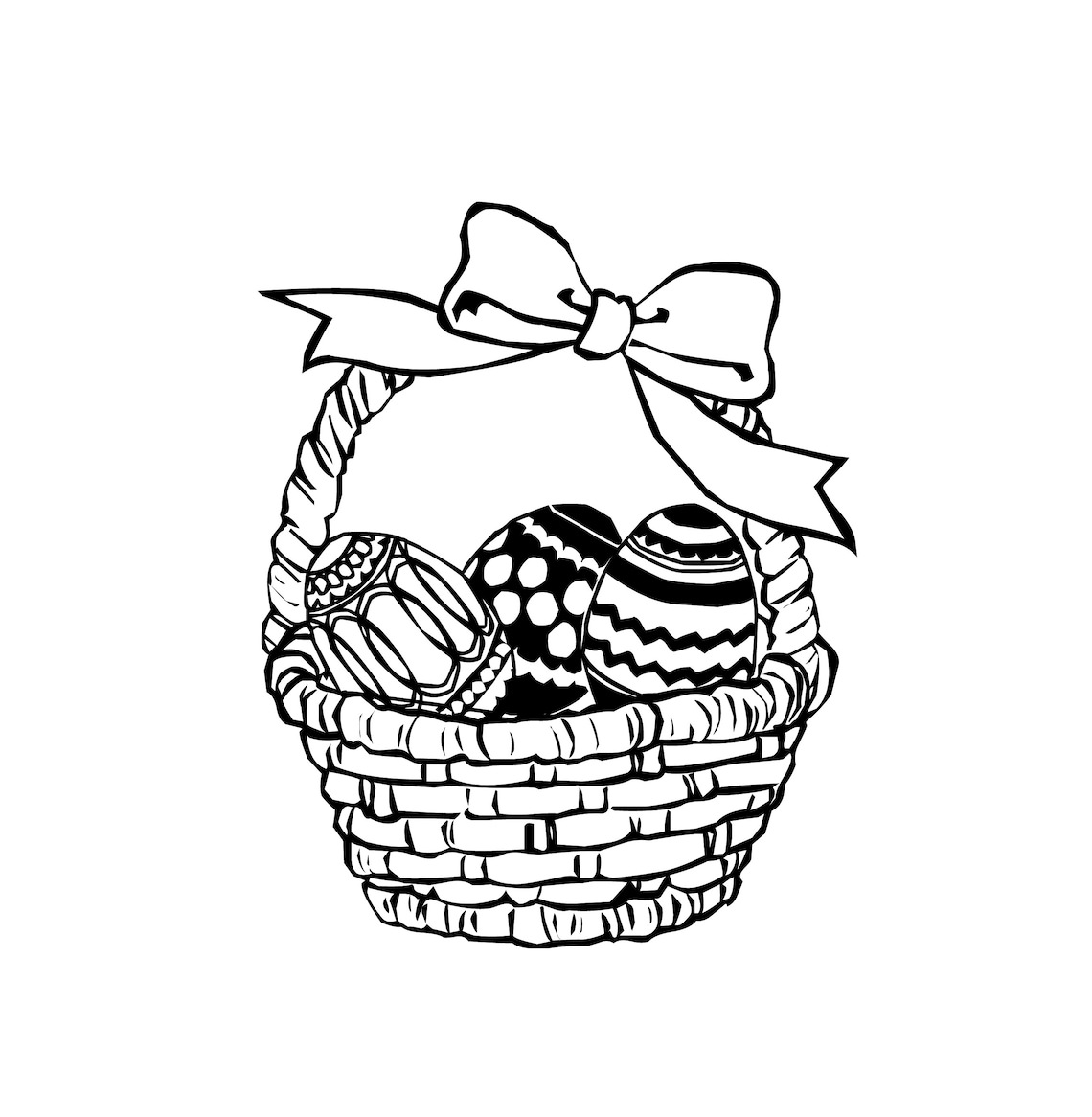 Easter Basket Svg Basket Svg Easter Svg Cricut Clipart | Etsy