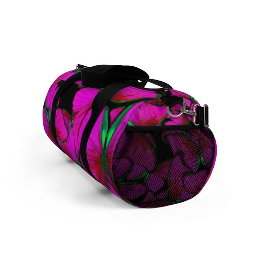 Pink Butterfly Duffel Bag