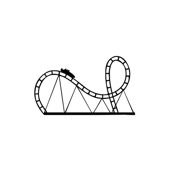 Roller Coaster Svg Amusement Park Svg Cricut Clipart Cricut Etsy UK