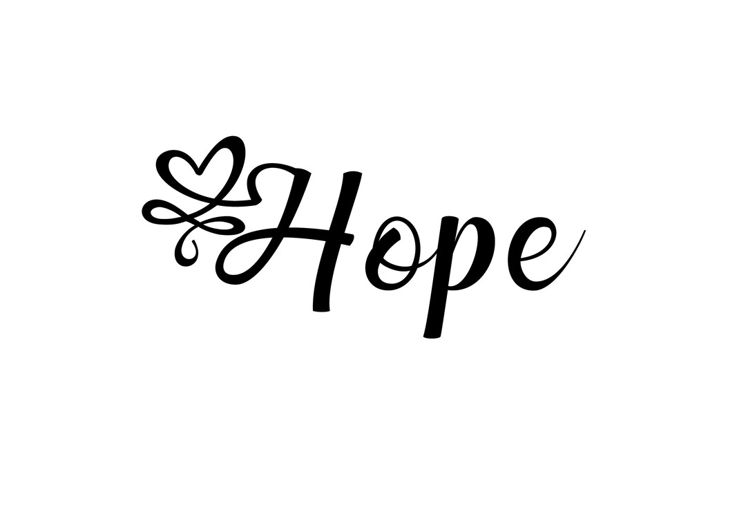 Hope Heart SVG Hope Svg Popular Svg Cricut Clipart Cricut Etsy