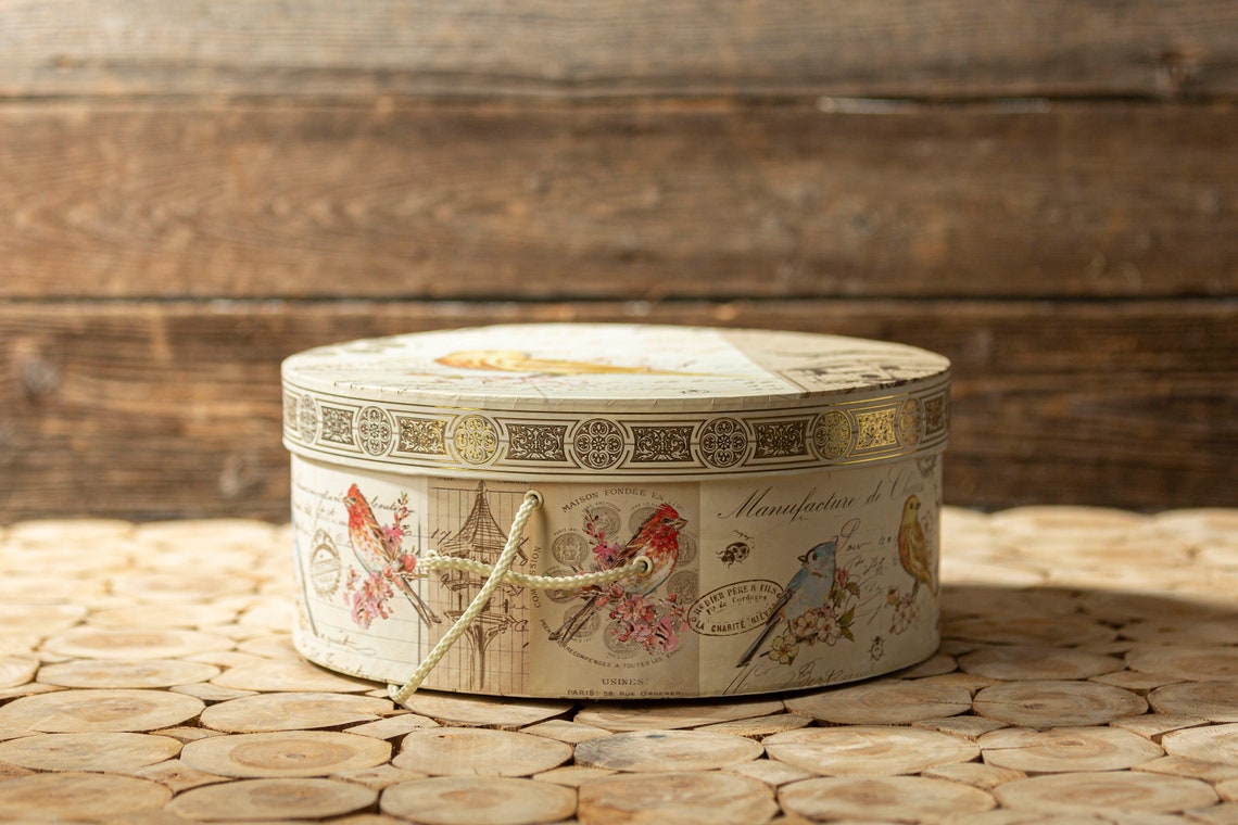 Round Cardboard Box Etsy