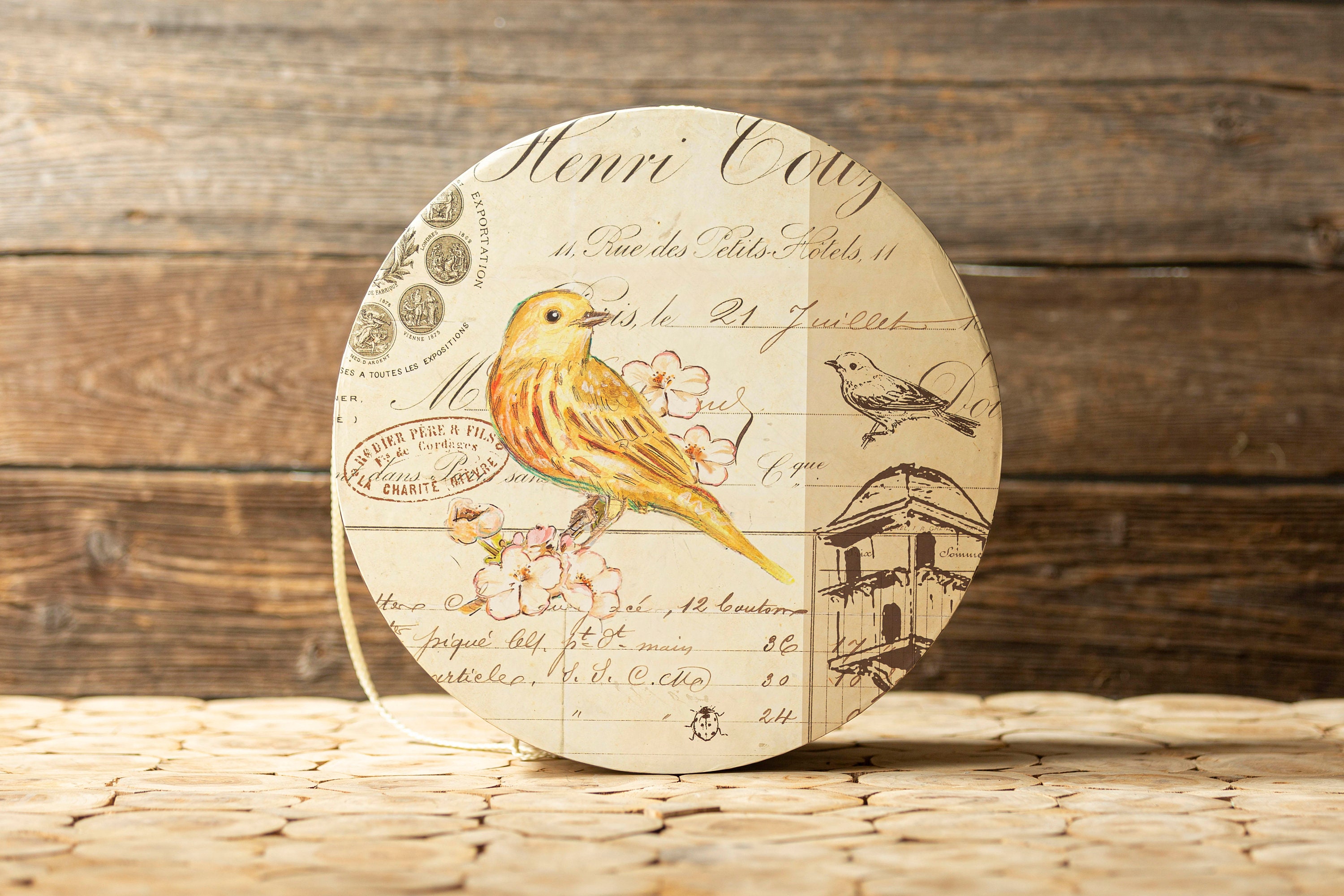 Round cardboard box Etsy