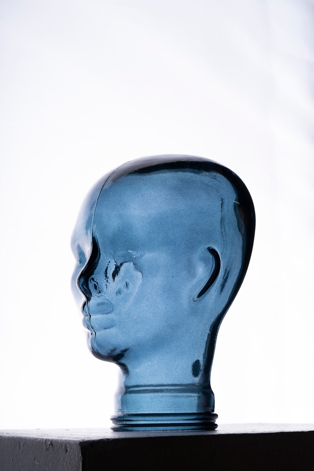 Luxury Glass Head Headphone Stand Mannequin Colour BLUE Etsy