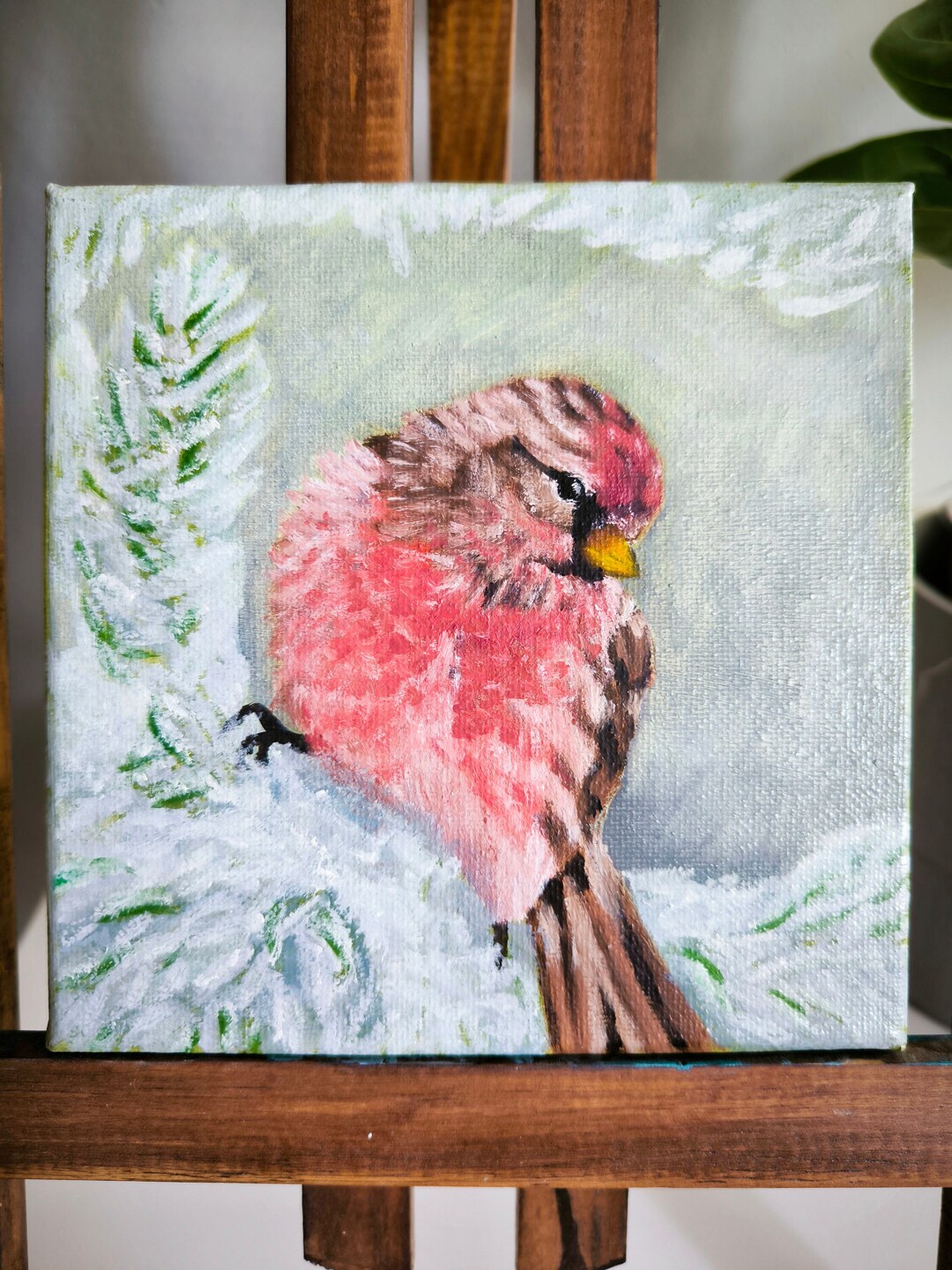 Bird Original Oil Mini Painting 8x8 - Etsy
