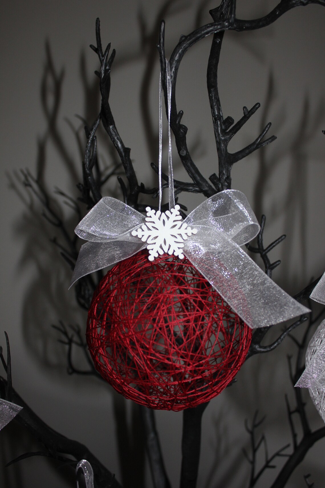 HANDMADE Christmas String Ball Bauble Decorations Set of 6  Etsy