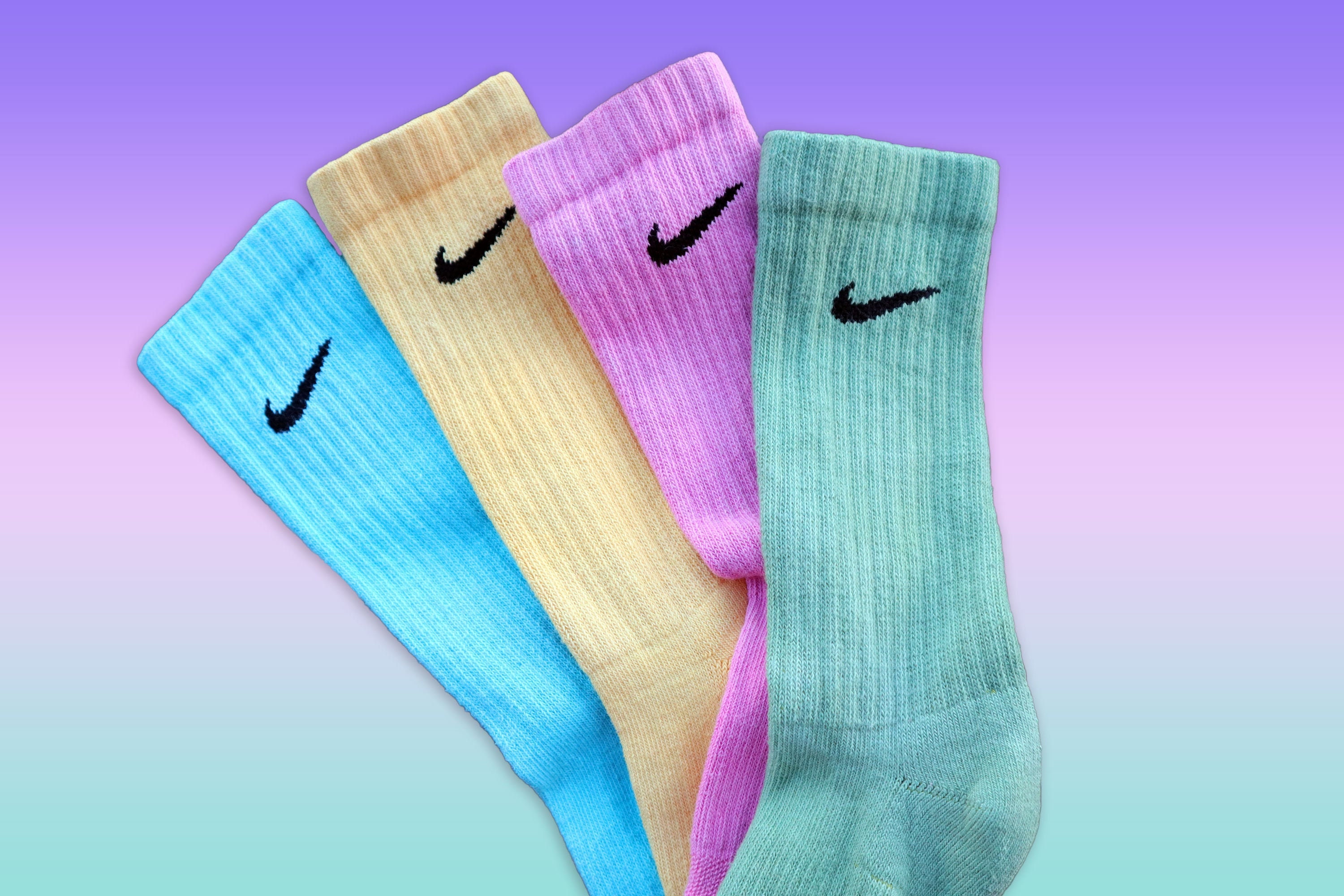 Nike Solid Dye Socks Nike Crew Sock Pastel Colors Nike Tie Etsy
