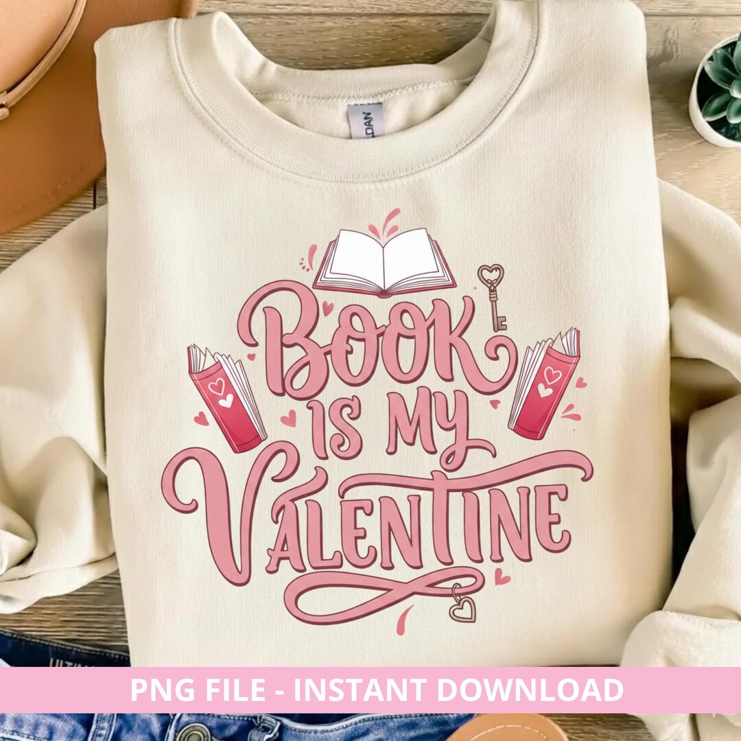 Book is My Valentine PNG | Reading Love Quote | Book Lover Valentine ...