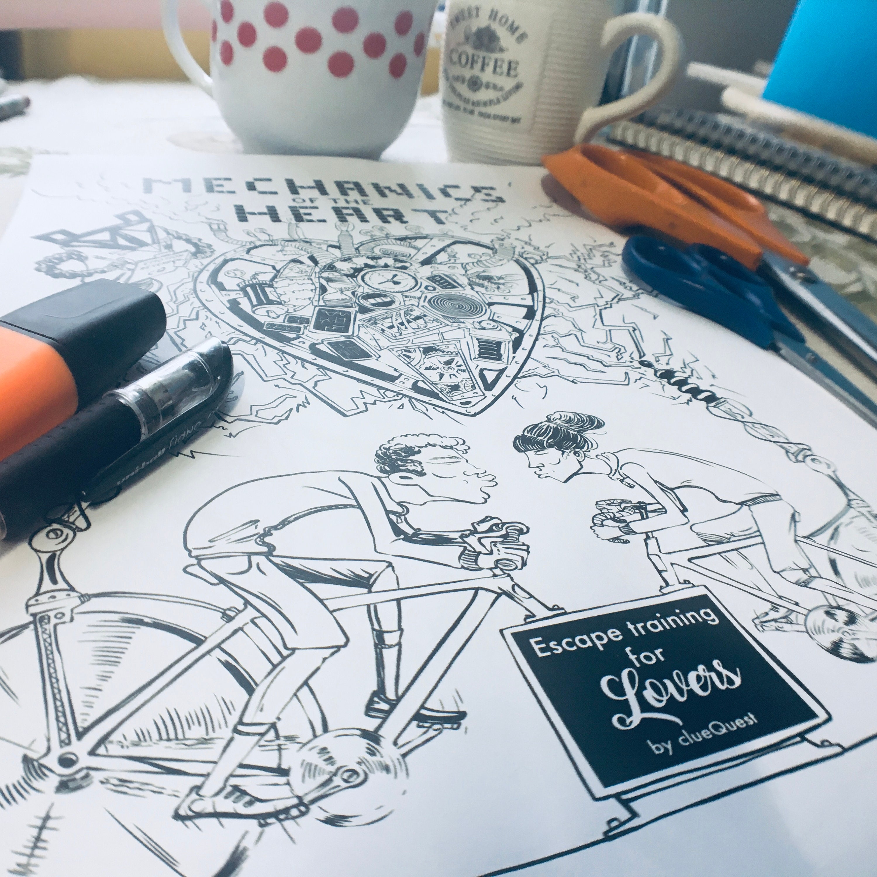 Mechanics of the Heart Print Cut Escape Game Etsy