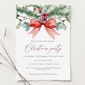 EDITABLE Holiday Party Invitation, Editable Invitation Template, Printable Christmas Party Invite, Holiday Party Invite, Instant Download