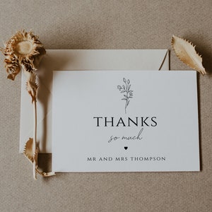 Danke, dass Sie Karte Vorlage, druckbare Dankeschön-Karte, Instant Download Dankeschönkarten, moderne Hochzeit Dankeschön, minimalistische Hochzeit