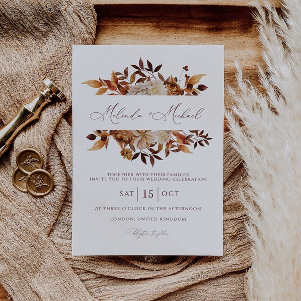 Fall Wedding Invites - Etsy