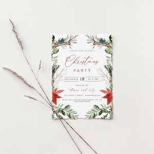 EDITABLE Holiday Party Invitation, Editable Invitation Template ...
