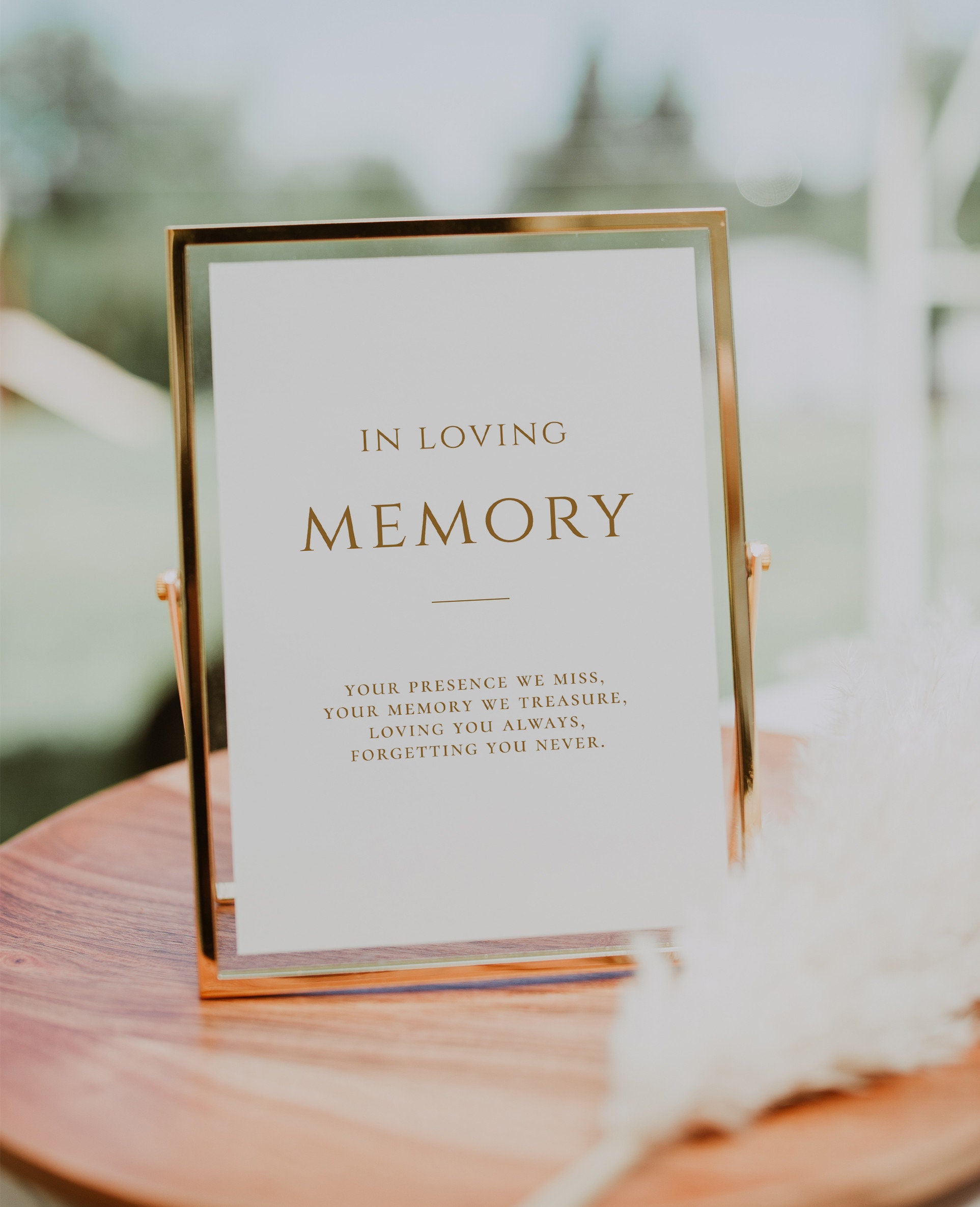 Gold Script In Loving Memory Gold in Loving Memory Sign Template Rust Rose Gold Wedding - Etsy