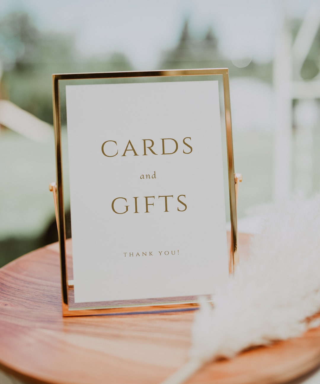 Rustic Gold Wedding Cards and Gifts Sign Template (digital Download) - Etsy