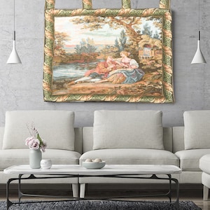 Antiker Wandteppich, Vintage Tapisserie, Handgemachter Tapisserie, Wandbehang, Patchwork Tapesrty, Goblins, Goblins Mittelalterlicher Tapisserie 77 X77 cm