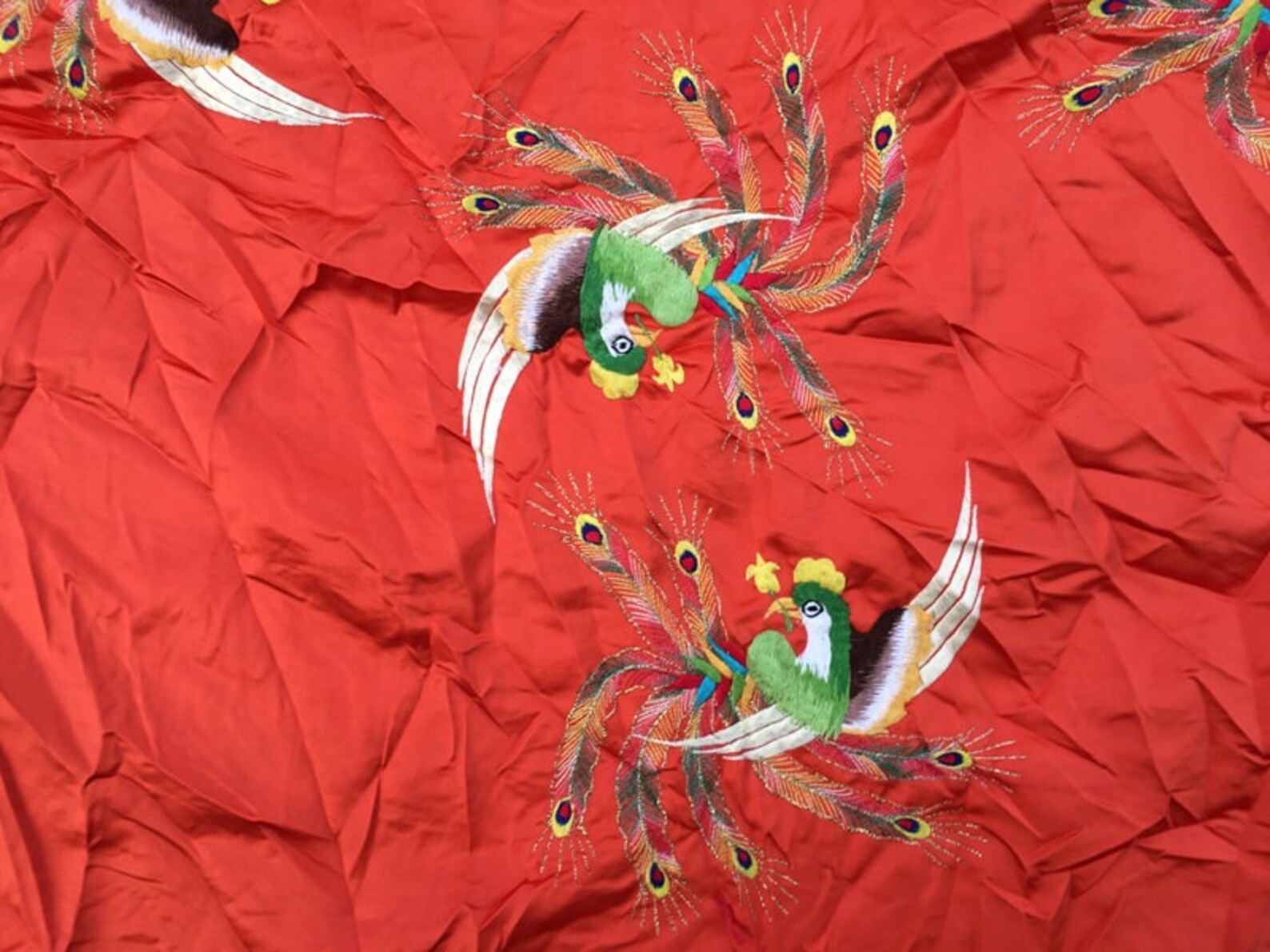 Vintage Chinese Tablecloth Embroidery Tablecloth Pictorial Table Cover