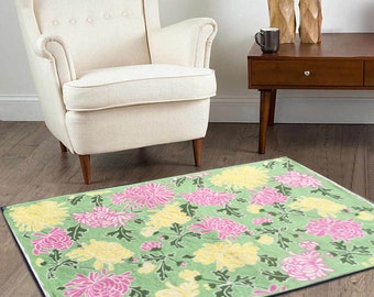 Handmade Wool Aubusson Rug, Floral Needlepoint (85x56 cm)