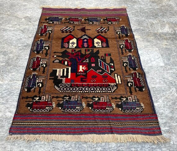 アフガン ウォーラグ トライバルラグ バルーチ バルーチ族のラグ