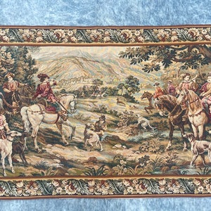 Französischer Gobelin Vintage Tapisserie Aubusson Tapisserie Wandbehang Tapisserie Antiker Gobelin Goblins Mittelalterlicher Tapisserie 197 X 105 cm