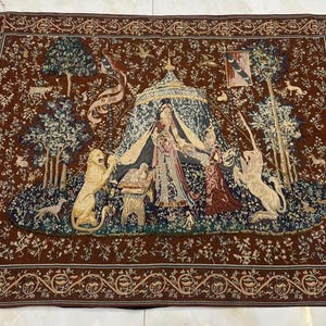 5X6 French Tapestry Vintage Tapestry Antique Tapestry Wall Hanging Romantic Tapestry Large Tapestry Goblins Medieval Tapestry 200 X 150 cm